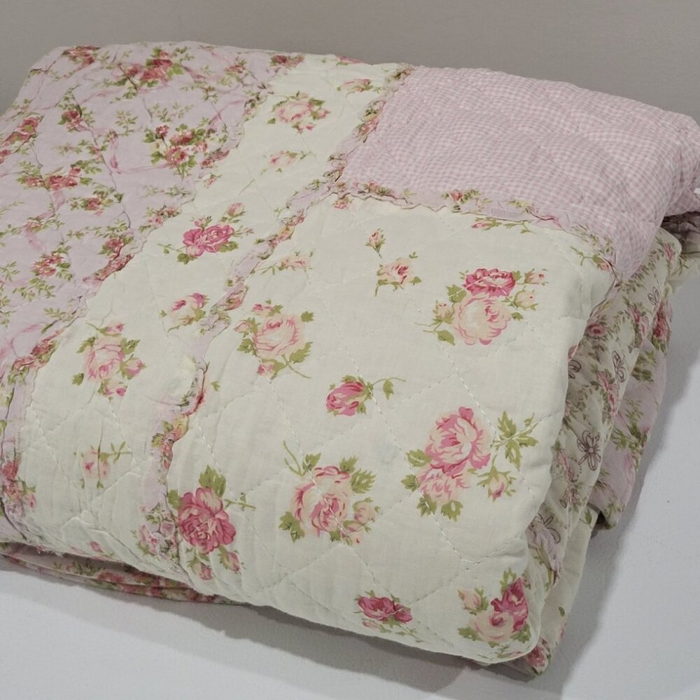 NEW twin size 60x80 inches cotton patchwork quilt